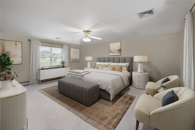 216 Maple Ave, Monroe, NY 10950 - bedroom with ceiling fan and a baseboard radiator