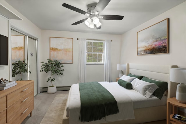 216 Maple Ave, Monroe, NY 10950 - bedroom featuring light carpet and ceiling fan