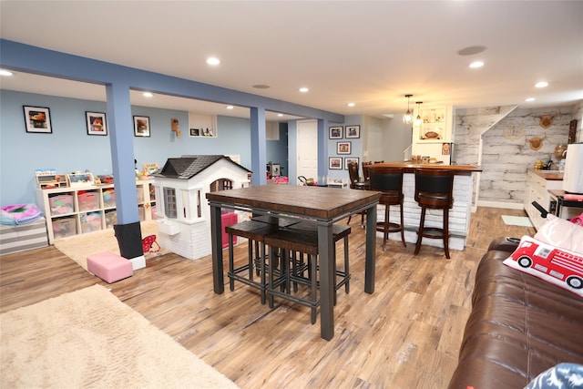 125 Kings Hwy, Congers, NY 10920 - dining space featuring light wood-style floors and recessed lighting