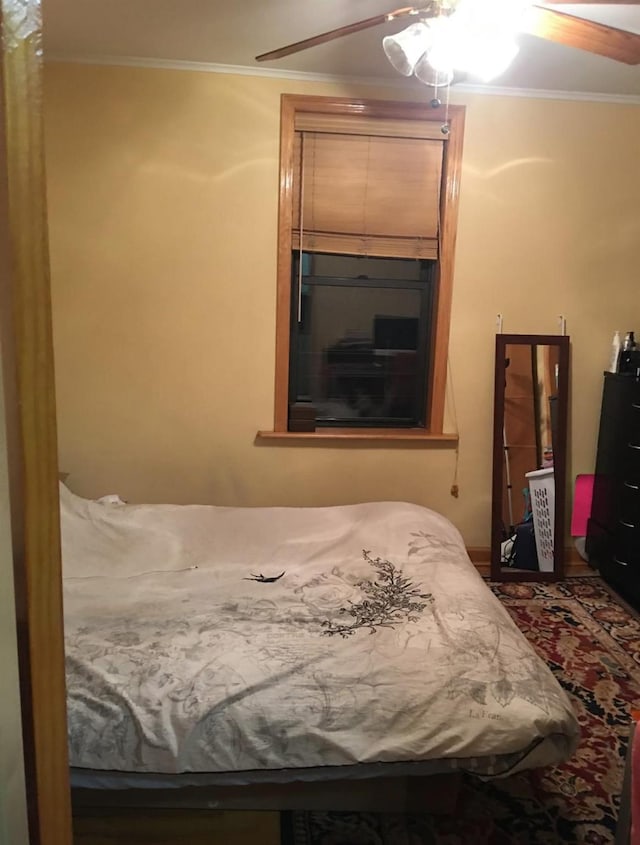 8340 Austin St Unit 5G, Kew Gardens, NY 11415 - bedroom featuring ornamental molding and ceiling fan