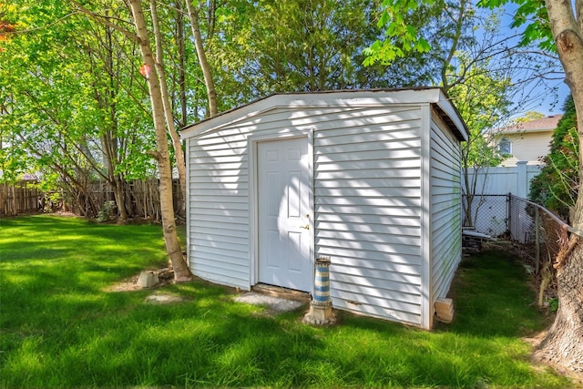 view of shed