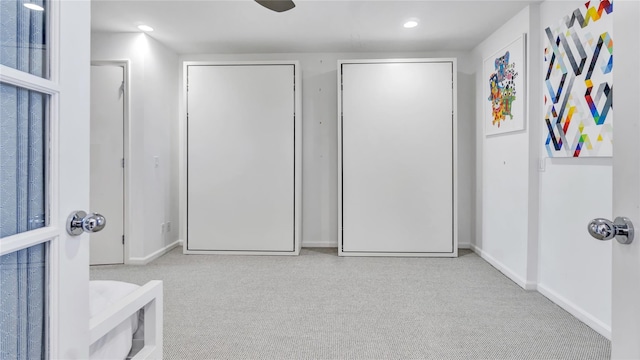 575 Dune Rd Unit 36And 37, Westhampton Beach, NY 11978 - bedroom featuring carpet, recessed lighting, baseboards, and two closets