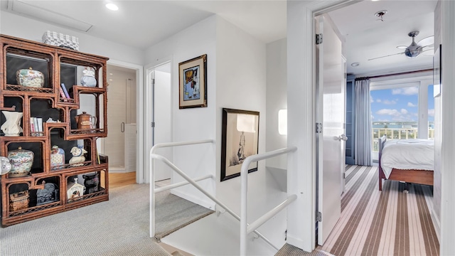575 Dune Rd Unit 36And 37, Westhampton Beach, NY 11978 - corridor with carpet floors, baseboards, and recessed lighting