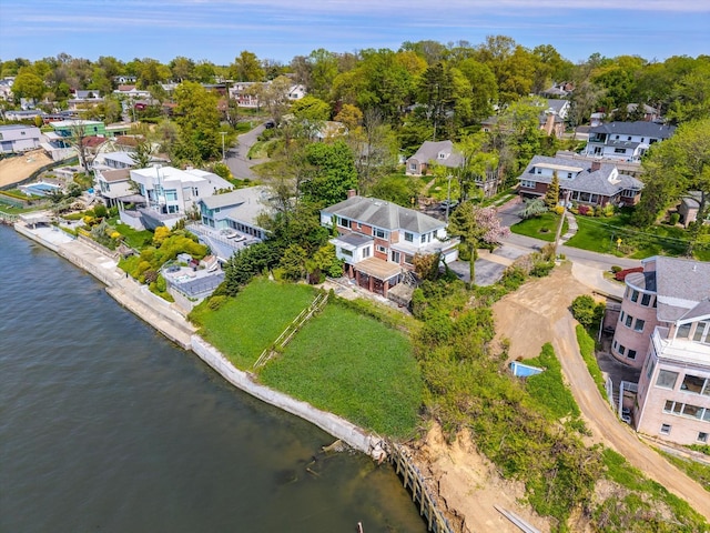 22 Shorecliff Pl, Great Neck, NY 11023 - drone / aerial view with a water view and a residential view