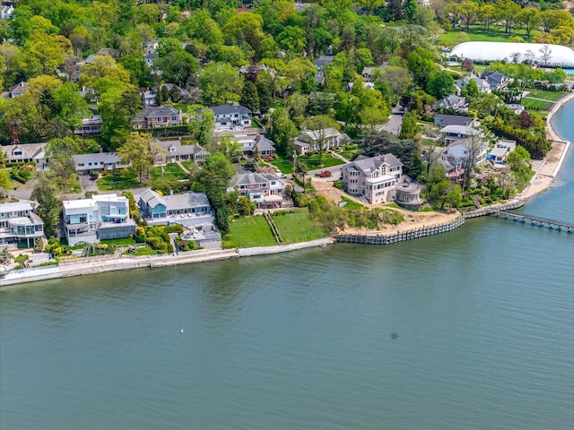 22 Shorecliff Pl, Great Neck, NY 11023 - aerial view with a water view and a residential view
