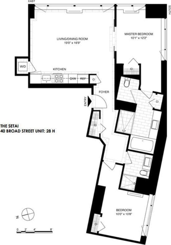 40 Broad St Unit 28H, New York Manhattan, NY 10004 - home floor plan