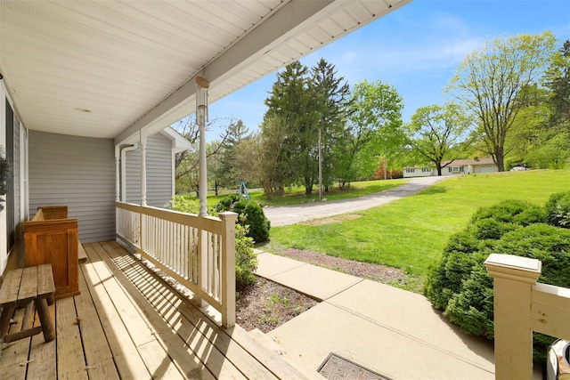 14 Clarks Ln, Milton, NY 12547 - porch featuring a lawn