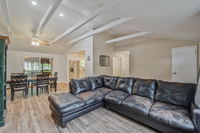 1564 Illinois Ave, Bay Shore, NY 11706 - living room with ceiling fan, light wood-type flooring, recessed lighting, and baseboards
