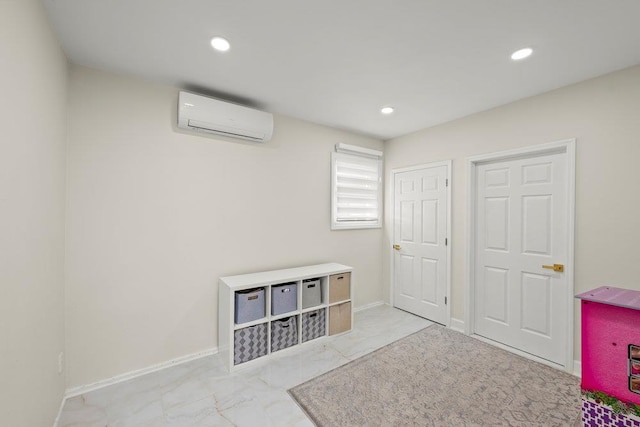 80-21 209th St, Hollis Hills, NY 11427 - playroom with baseboards, recessed lighting, and a wall mounted AC