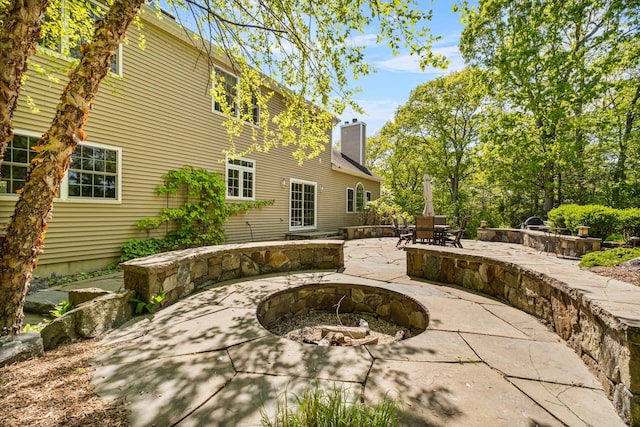 37 Shallow Stream Rd, Carmel, NY 10512 - view of patio / terrace with an outdoor fire pit