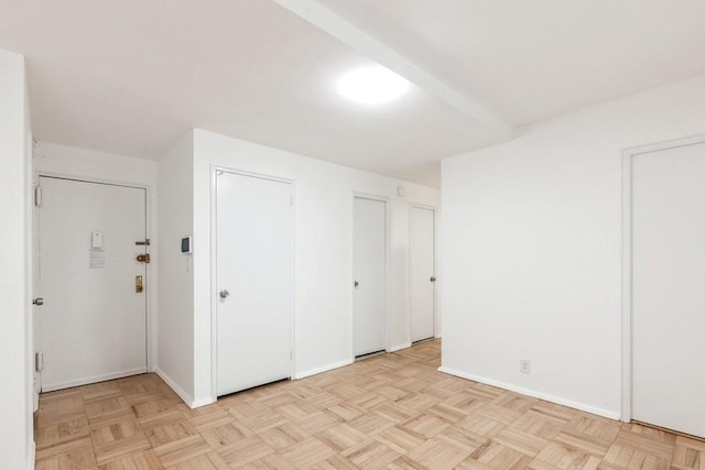 21-55 34th Ave Unit 3C, Long Island City, NY 11106 - unfurnished bedroom with baseboards and two closets