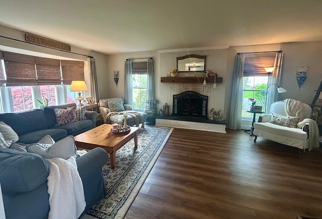 23 Candlestick Ct, Warwick, NY 10990 - living area featuring healthy amount of natural light, wood finished floors, and a fireplace