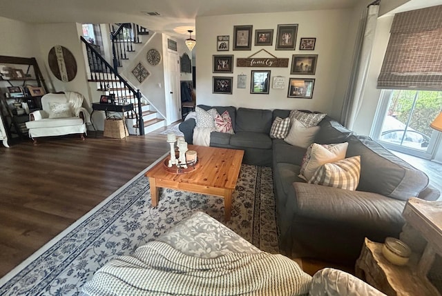 23 Candlestick Ct, Warwick, NY 10990 - living room with wood finished floors and stairway