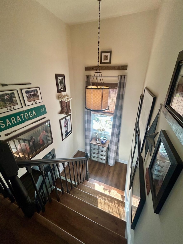23 Candlestick Ct, Warwick, NY 10990 - stairs with wood finished floors and baseboards