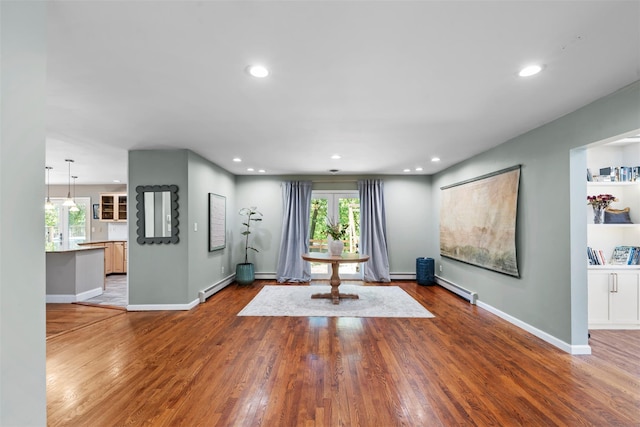 10 Spectrum Dr, Chester, NY 10918 - entrance foyer with a baseboard radiator, wood finished floors, recessed lighting, and baseboards