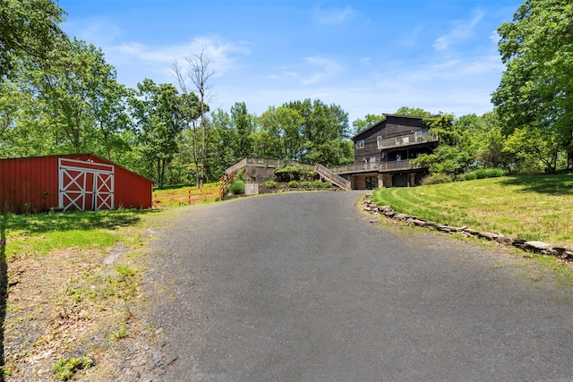 10 Spectrum Dr, Chester, NY 10918 - view of asphalt driveway featuring a barn
