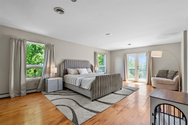 10 Spectrum Dr, Chester, NY 10918 - bedroom featuring access to outside, light wood-style floors, and baseboard heating