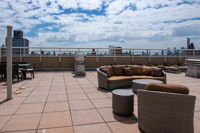 2373 Broadway Unit 602, New York Manhattan, NY 10024 - view of patio / terrace featuring outdoor lounge area and a balcony