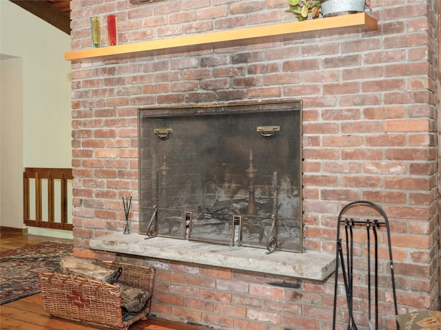 detailed view of wood finished floors
