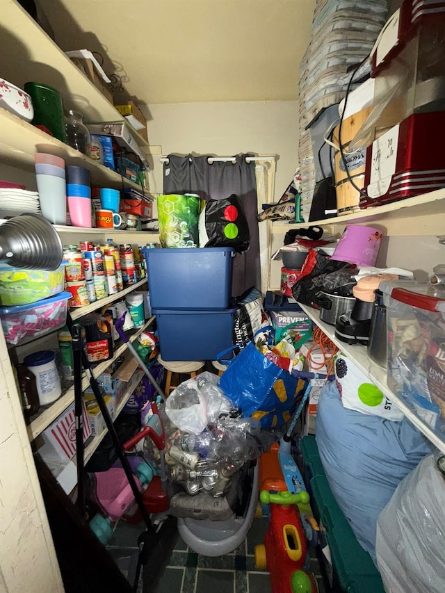 view of storage area