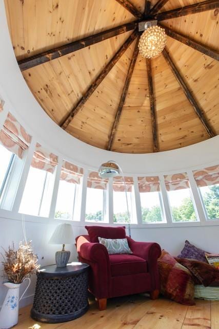 5 Downer Ln, Woodstock, NY 12498 - sunroom with beamed ceiling and plenty of natural light