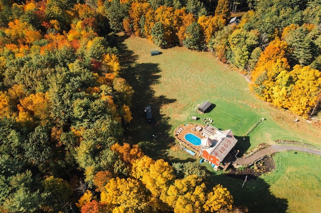 5 Downer Ln, Woodstock, NY 12498 - bird's eye view with a wooded view