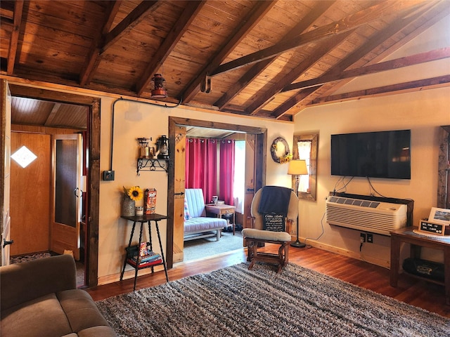 51 E Oak St, Smallwood, NY 12778 - living area featuring wooden ceiling, wood finished floors, and baseboards
