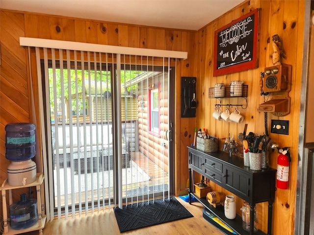 51 E Oak St, Smallwood, NY 12778 - entryway with wood finished floors and wood walls