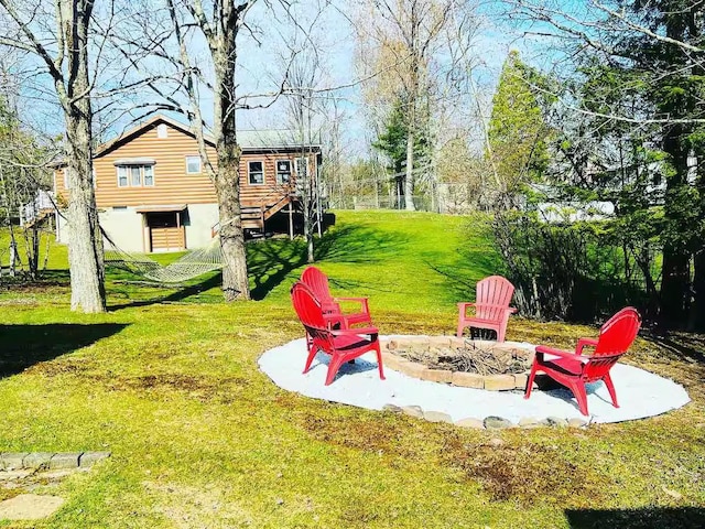 51 E Oak St, Smallwood, NY 12778 - view of green lawn with a fire pit