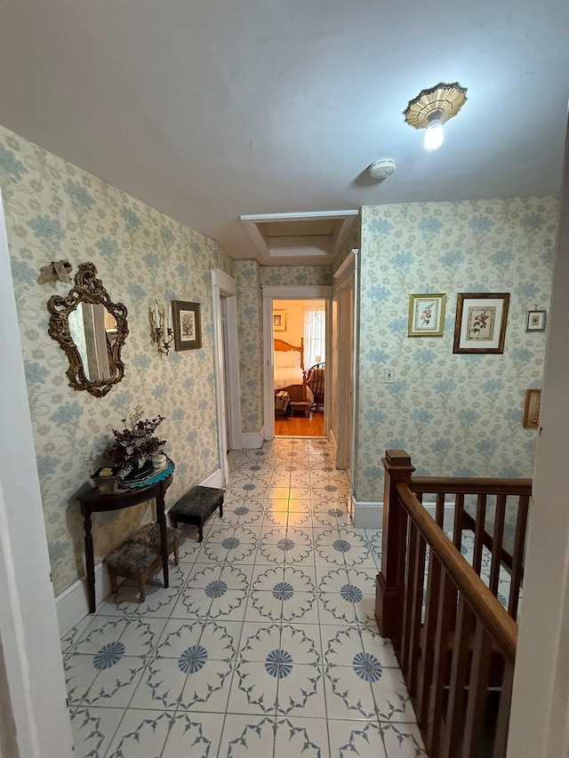 17 Springside Ave, Poughkeepsie, NY 12603 - corridor with an upstairs landing and baseboards