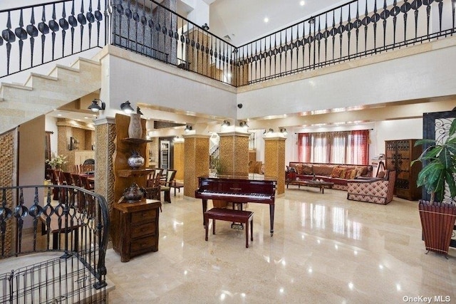 959 S End Rd, Woodmere, NY 11598 - community lobby featuring a towering ceiling and stairway