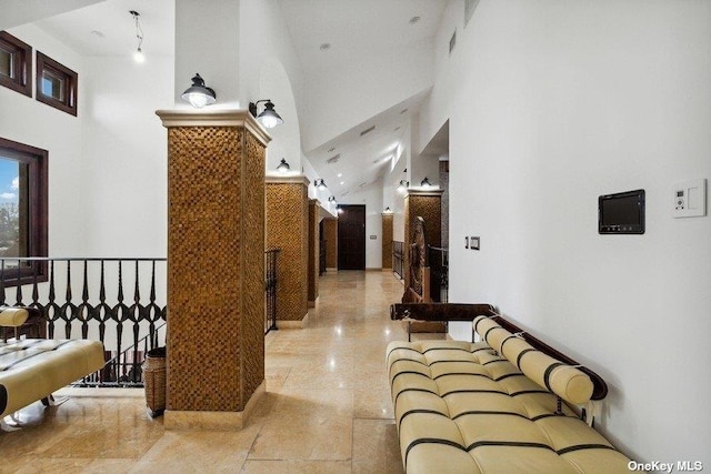 959 S End Rd, Woodmere, NY 11598 - corridor featuring a towering ceiling
