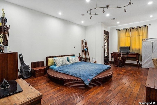 959 S End Rd, Woodmere, NY 11598 - bedroom featuring wood finished floors and recessed lighting