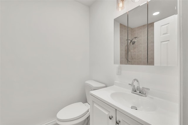 3 Russet Ln, Lake Grove, NY 11755 - bathroom with toilet, vanity, and a tile shower