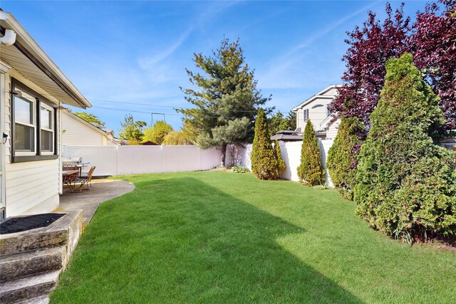 view of yard with a patio