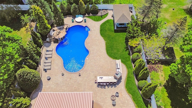 4 Millennium Ct, Bohemia, NY 11716 - drone / aerial view of a pool
