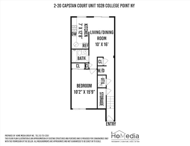 2-20 Capstan Ct Unit 102B, College Point, NY 11356 - floor plan / room layout