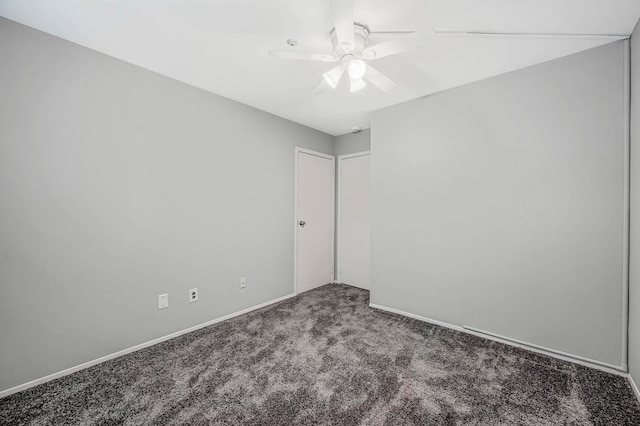163 Pointe Cir N Unit 163, Coram, NY 11727 - empty room with a ceiling fan, carpet floors, and baseboards