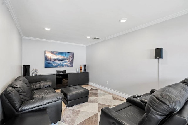 214 Central Park Rd, Plainview, NY 11803 - living area featuring recessed lighting, crown molding, and baseboards