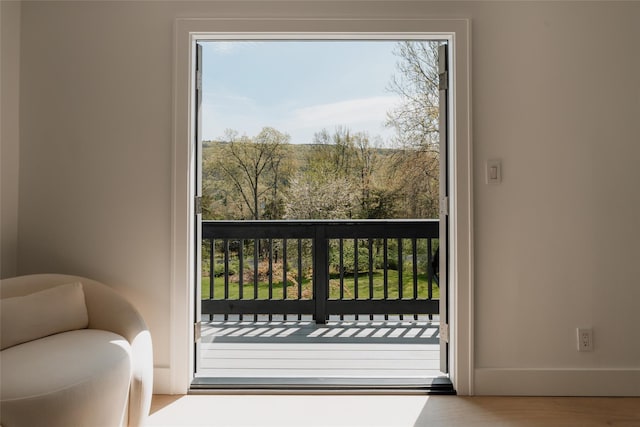 825 County Route 6, High Falls, NY 12440 - doorway with plenty of natural light and wood finished floors