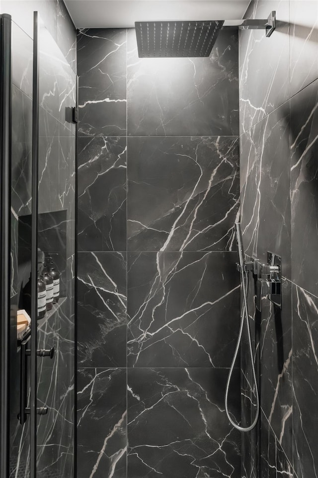 825 County Route 6, High Falls, NY 12440 - full bathroom featuring a marble finish shower