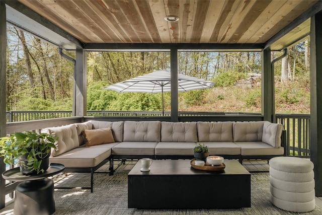 825 County Route 6, High Falls, NY 12440 - sunroom with outdoor lounge area and healthy amount of natural light