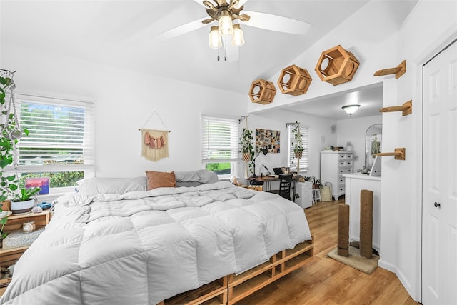 46 Quaker Hill Rd, Monroe, NY 10950 - bedroom featuring a ceiling fan, light wood-style floors, and a closet