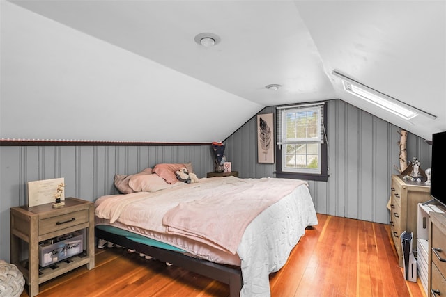 46 Quaker Hill Rd, Monroe, NY 10950 - bedroom featuring light wood-style floors and lofted ceiling with skylight