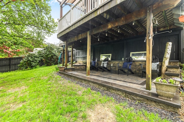 46 Quaker Hill Rd, Monroe, NY 10950 - view of yard featuring a wooden deck and fence