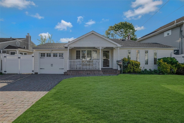 311 Atlantic, Massapequa Park, NY 11762 - view of front of house featuring covered porch, an attached garage, driveway, and roof with shingles