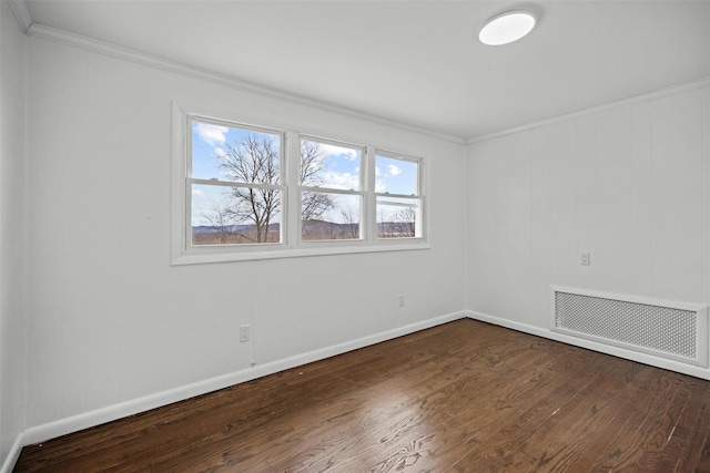 247 Osborne Hill Rd, Fishkill, NY 12524 - empty room featuring dark wood-style flooring, ornamental molding, and baseboards