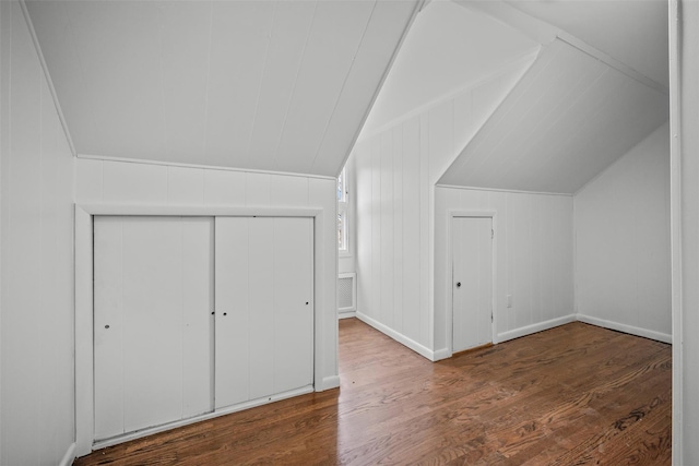 247 Osborne Hill Rd, Fishkill, NY 12524 - additional living space featuring vaulted ceiling, wood finished floors, and baseboards