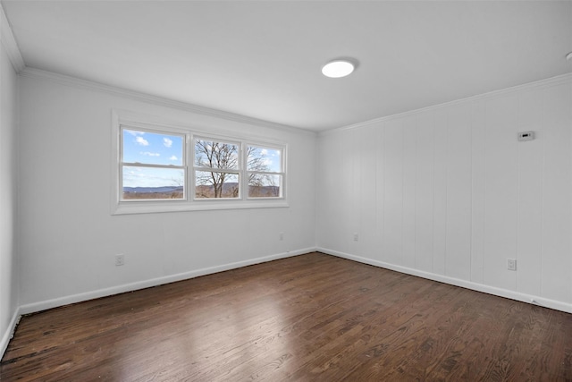 247 Osborne Hill Rd, Fishkill, NY 12524 - empty room featuring baseboards, crown molding, and wood finished floors