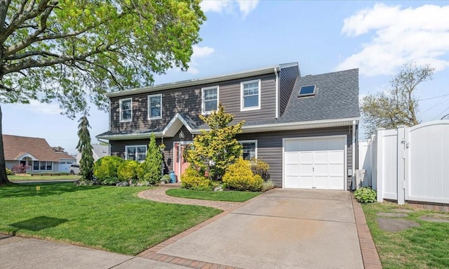 340 Martin Pl, Bethpage, NY 11714 - view of front of property featuring concrete driveway, a gate, and an attached garage